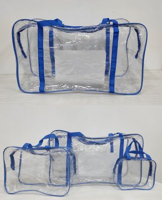 Комплект прозрачных сумок в роддом из ПВХ пленки