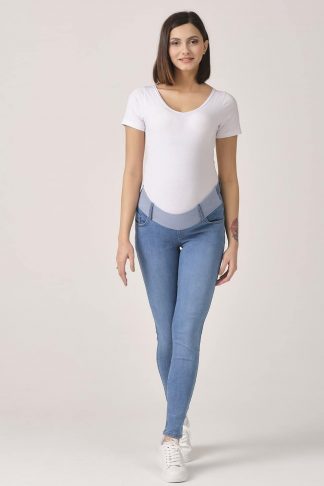 Летние джинсы для беременных с резинкой под живот
